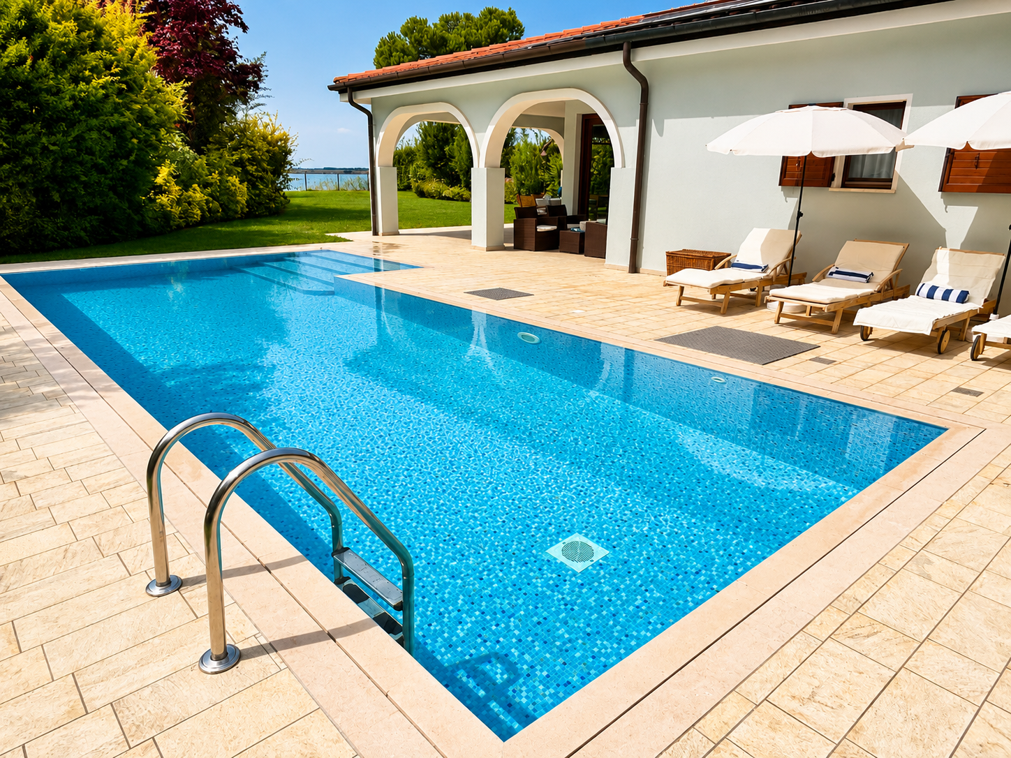 Villa Albarella private pool lagoon view